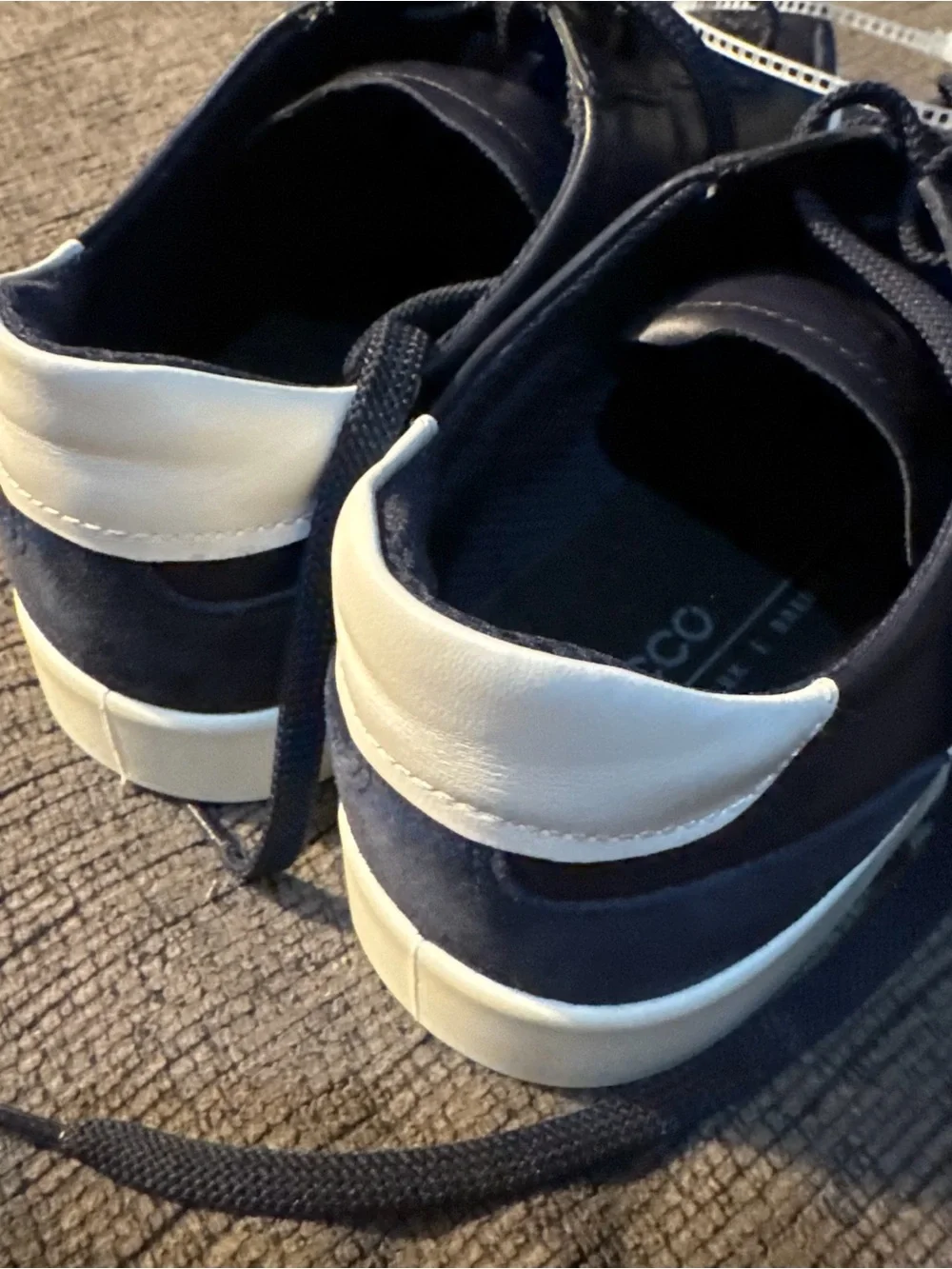 NWT ECCO Men's Street Lite Vintage Sneakers Sz 41 (8-8,5) Night Sky & White